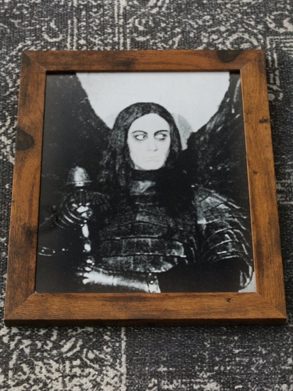 Framed Vintage Dark Angel Silent Film Black and White Photo Print 8x10